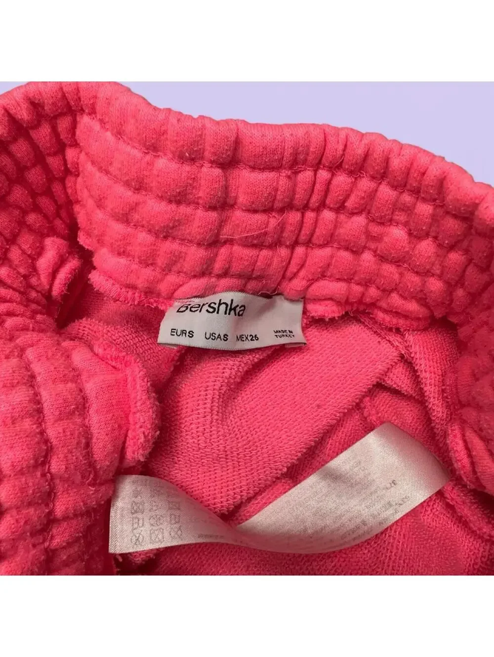 Bershka Hot Pink Raw Hem Sweat Shorts Size S